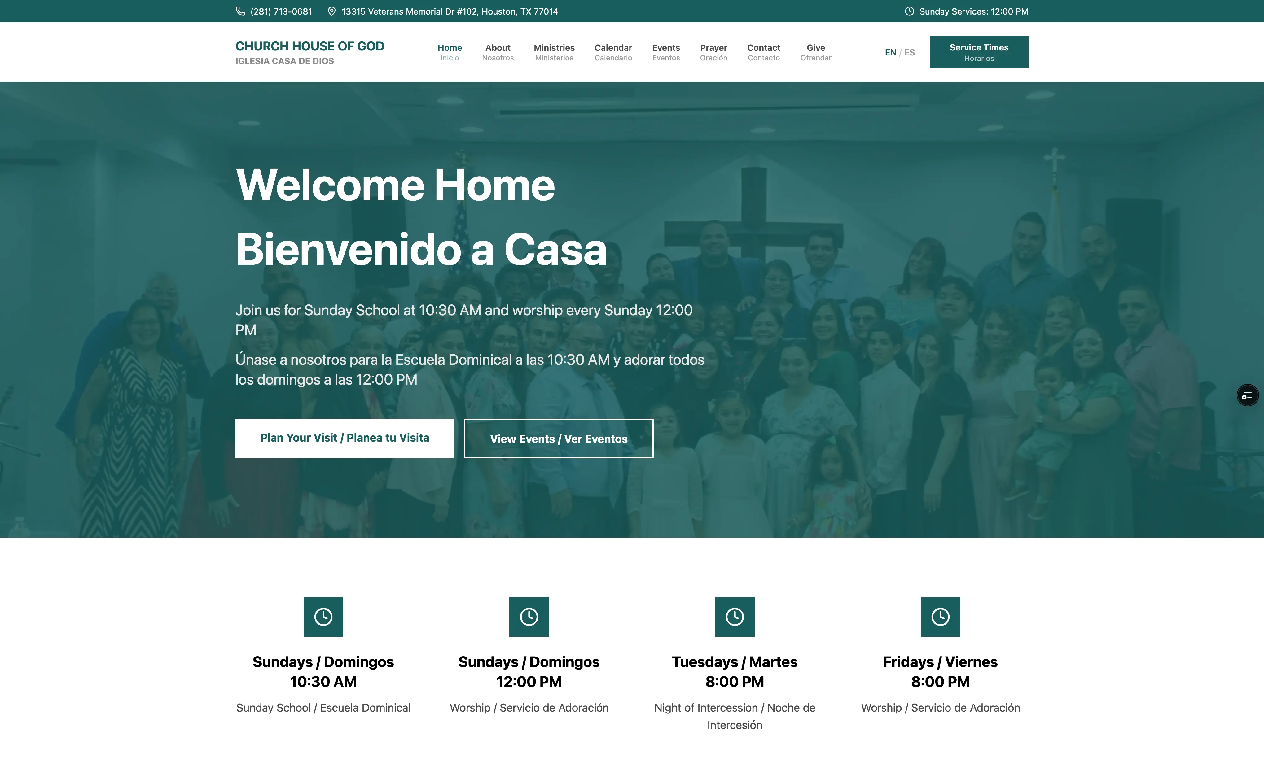 Church Website - Casa de Dios
